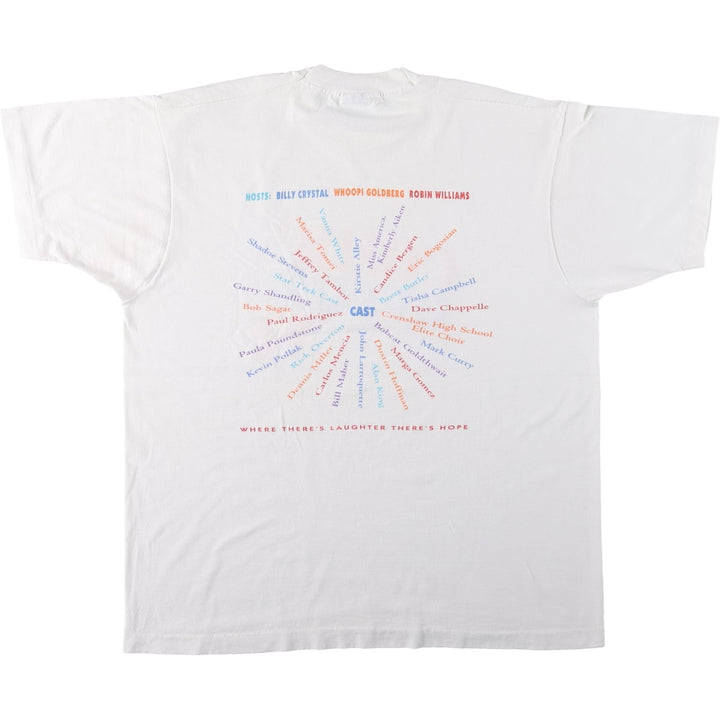90'S Fruit of the Loom printed T-shirt, made in the USA, men's XL size, vintage cotton white type Vintage Second Hand