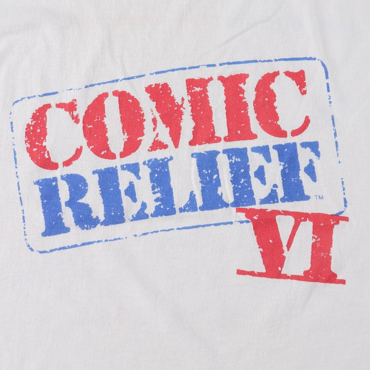 90'S Fruit of the Loom printed T-shirt, made in the USA, men's XL size, vintage cotton white type Vintage Second Hand