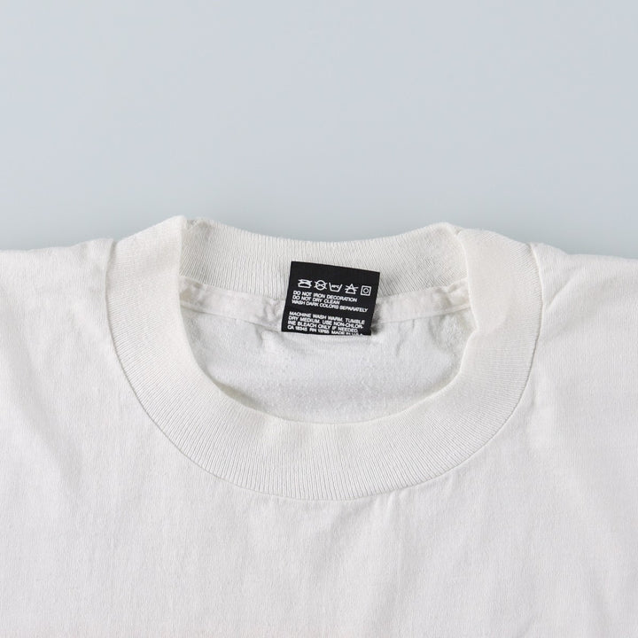 90'S Fruit of the Loom printed T-shirt, made in the USA, men's XL size, vintage cotton white type Vintage Second Hand