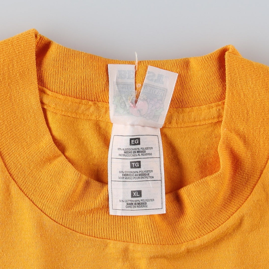 2000'S Fruit of the Loom Best Message Print T-Shirt (Men's XL equivalent) cotton yellow type Vintage Second Hand