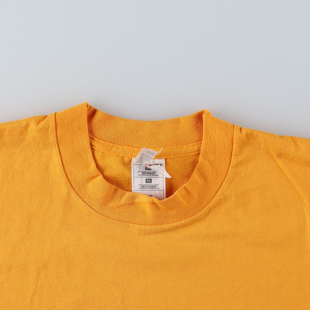 2000'S Fruit of the Loom Best Message Print T-Shirt (Men's XL equivalent) cotton yellow type Vintage Second Hand