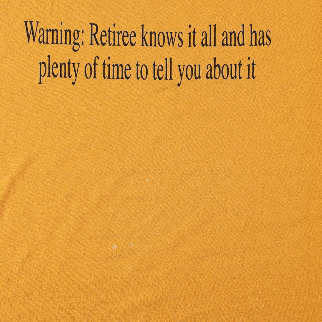 2000'S Fruit of the Loom Best Message Print T-Shirt (Men's XL equivalent) cotton yellow type Vintage Second Hand