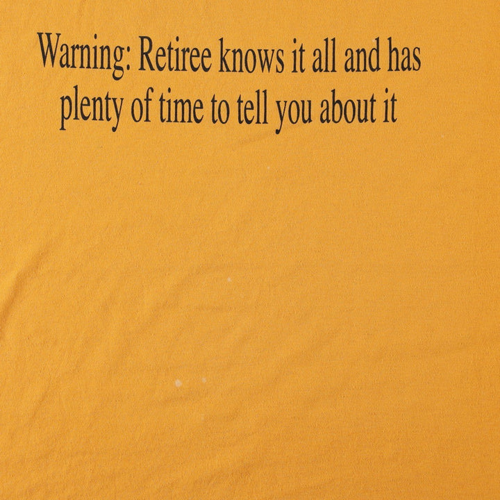 2000'S Fruit of the Loom Best Message Print T-Shirt (Men's XL equivalent) cotton yellow type Vintage Second Hand