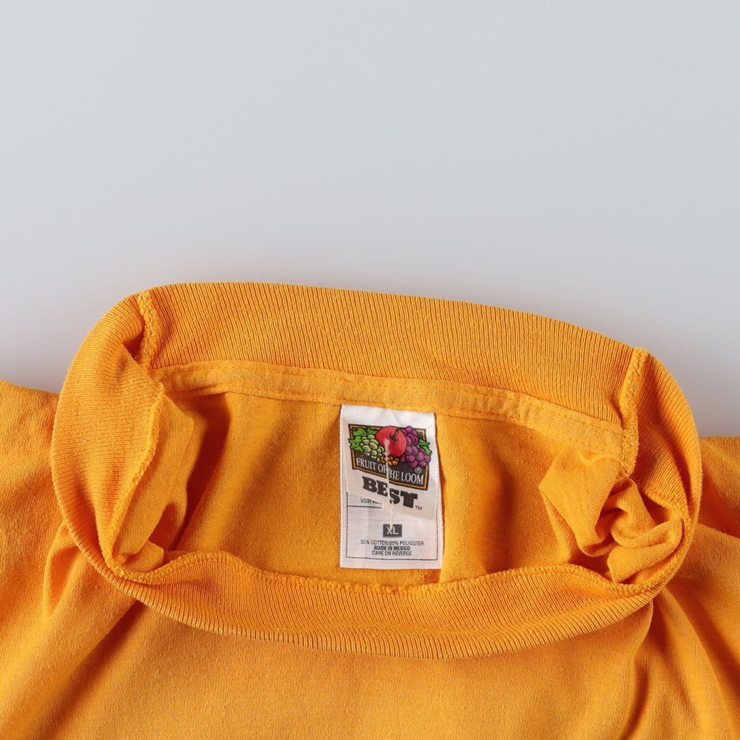 2000'S Fruit of the Loom Best Message Print T-Shirt (Men's XL equivalent) cotton yellow type Vintage Second Hand