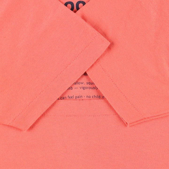 90'S Fruit of the Loom printed T-shirt, made in the USA, men's XL size, vintage cotton coral Vintage Second Hand