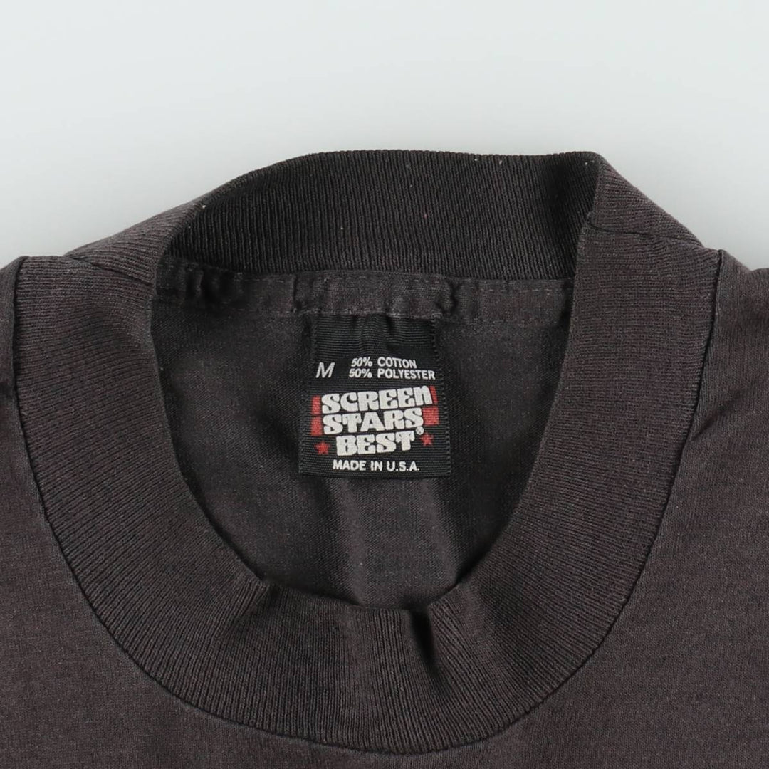 90'S SCREEN STARS Printed T-shirt Made in USA Men's M Vintage cotton black type Vintage Second Hand