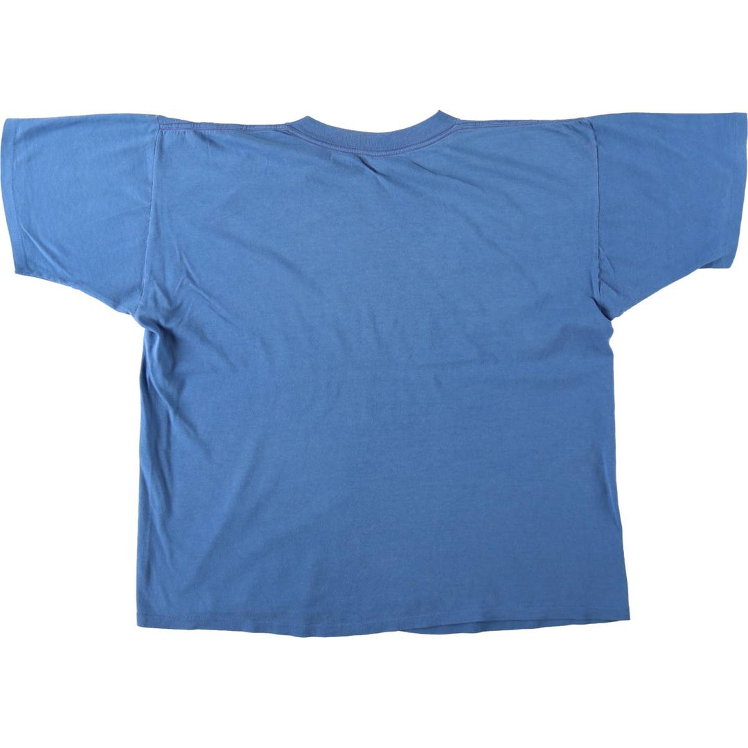 70s-80'S Artex Print T-Shirt, Made in USA, Men's XL equivalent, Vintage cotton blue type Vintage Second Hand