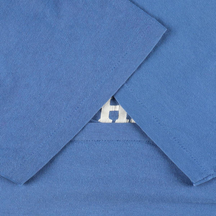 70s-80'S Artex Print T-Shirt, Made in USA, Men's XL equivalent, Vintage cotton blue type Vintage Second Hand
