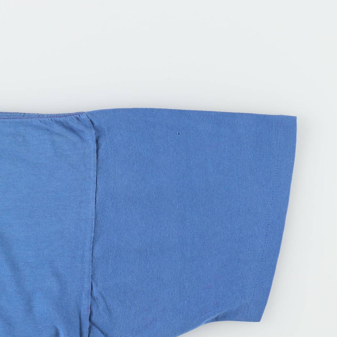 70s-80'S Artex Print T-Shirt, Made in USA, Men's XL equivalent, Vintage cotton blue type Vintage Second Hand