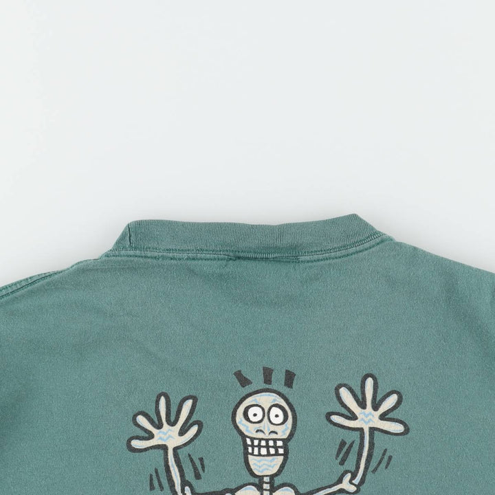 90'S Anvil Rio Suite Hotel and Casino Skull Pattern Print T-Shirt, Men's XL (approx.) Vintage cotton green type Vintage Second Hand