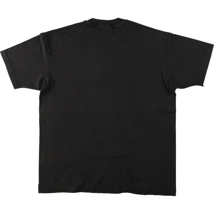 Vintage 80'S Hanes BEEFY-T Blue Tag Printed T-Shirt Made in USA Men's XL cotton black type Vintage Second Hand