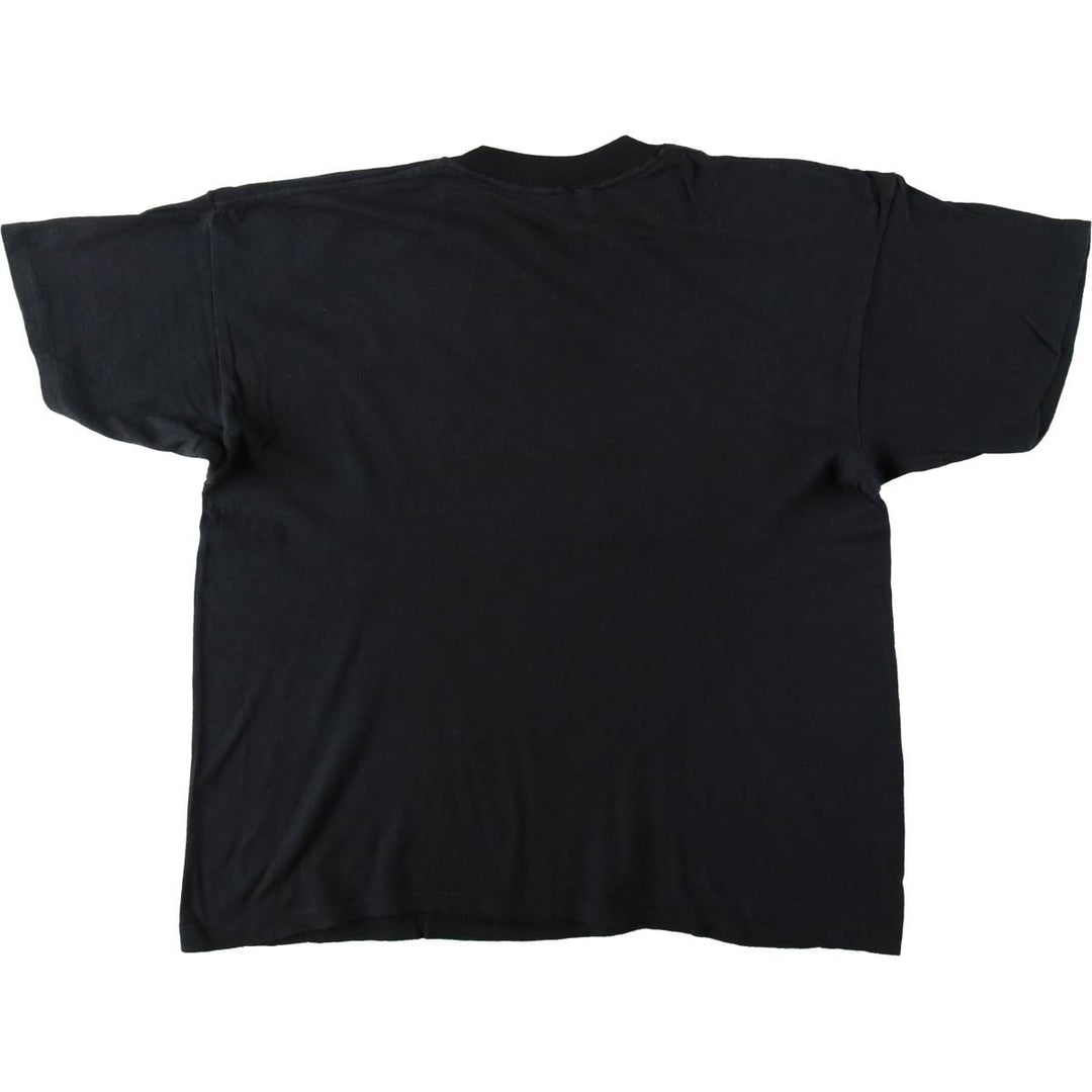 Message print t-shirt, made in USA, men's size XL (equivalent), vintage. cotton black type Vintage Second Hand