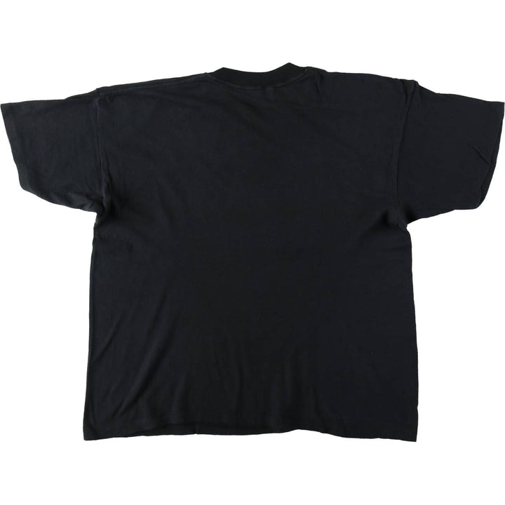 Message print t-shirt, made in USA, men's size XL (equivalent), vintage. cotton black type Vintage Second Hand