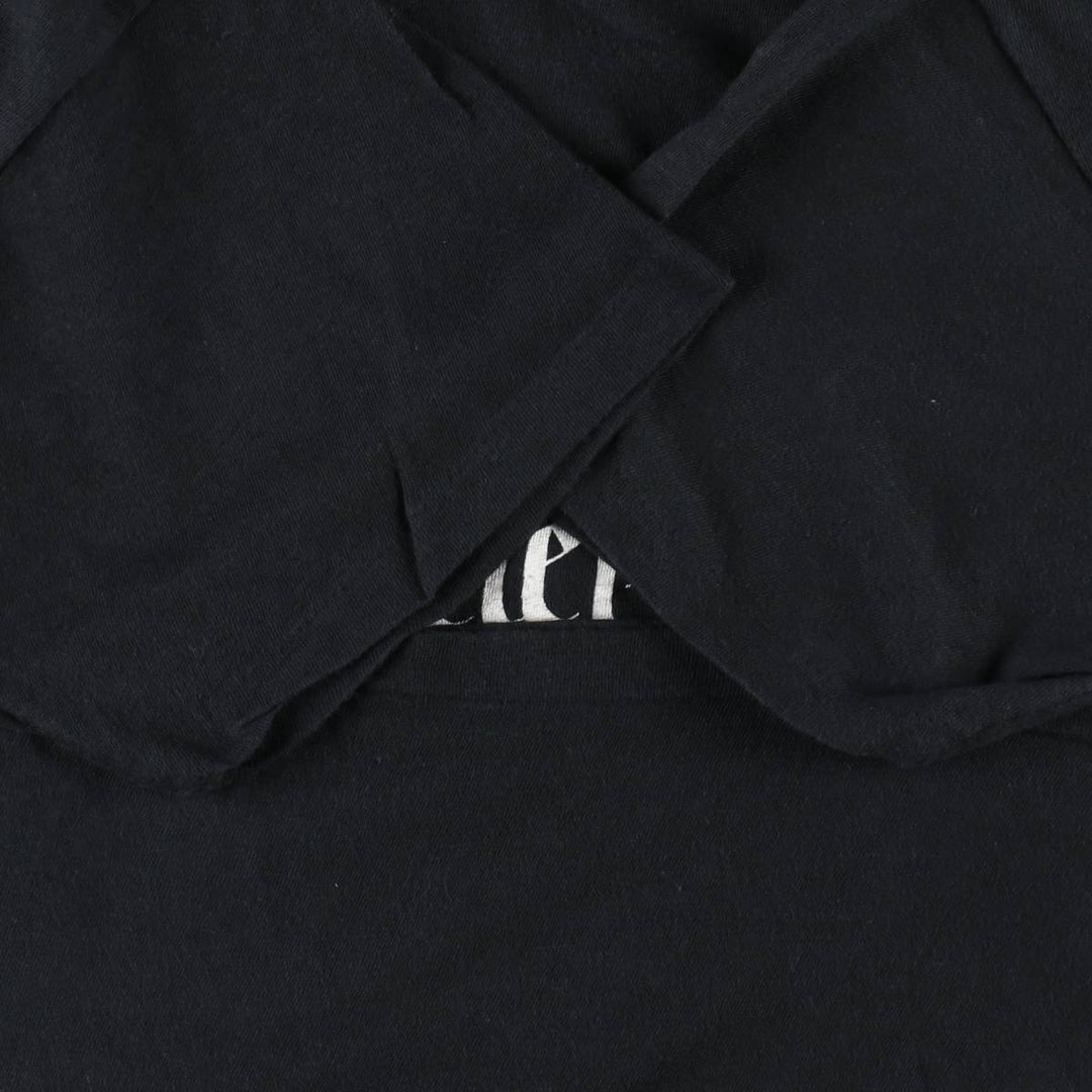 Message print t-shirt, made in USA, men's size XL (equivalent), vintage. cotton black type Vintage Second Hand