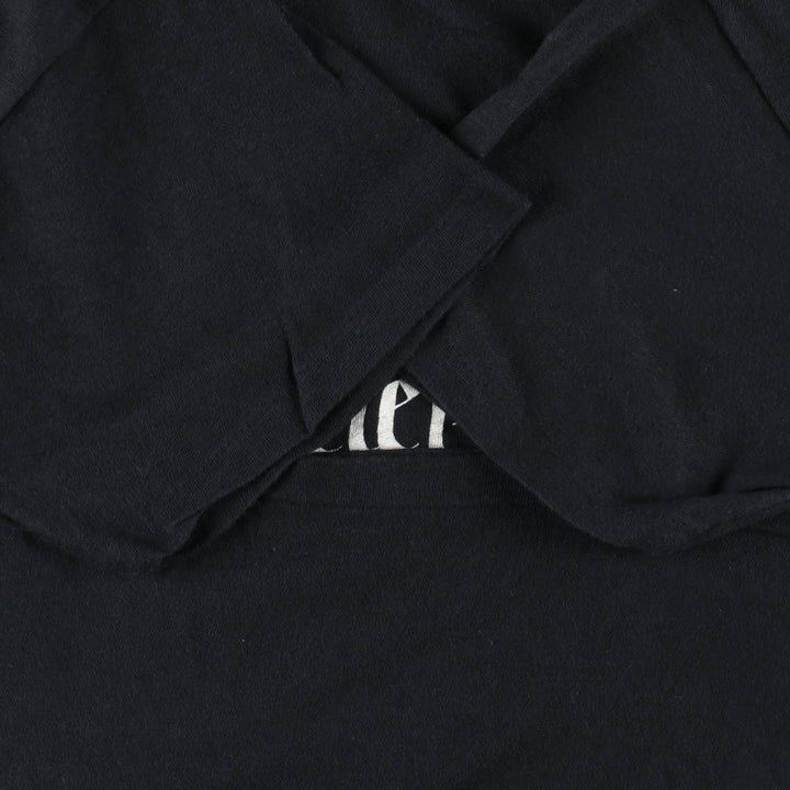 Message print t-shirt, made in USA, men's size XL (equivalent), vintage. cotton black type Vintage Second Hand