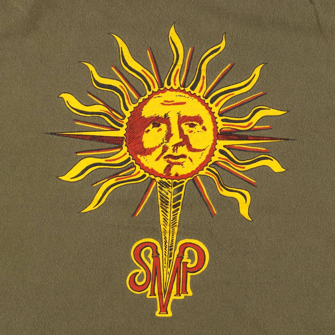 90'S BELTON SMP Print T-Shirt, Made in USA, Men's XL equivalent, Vintage cotton Khaki type Vintage Second Hand