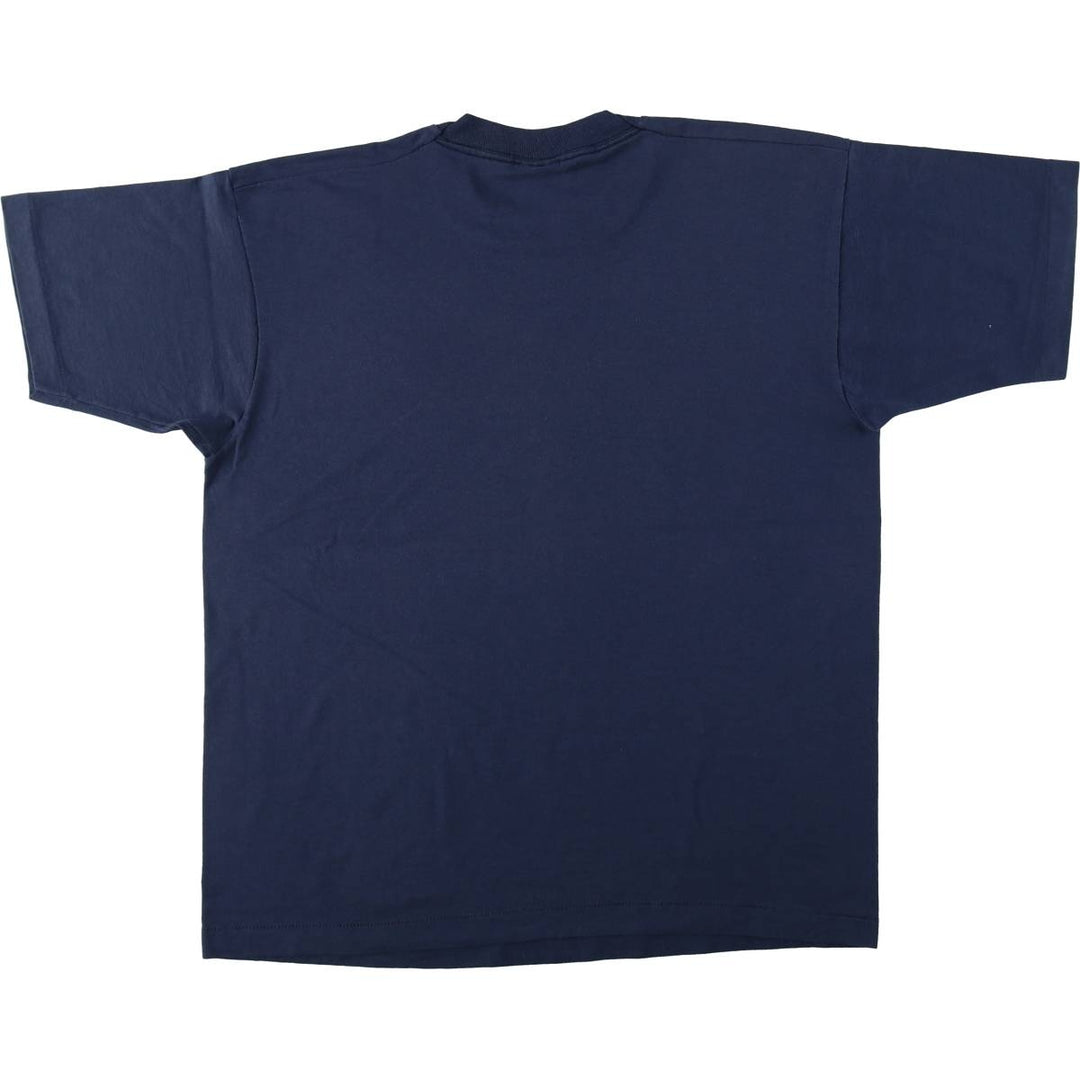 90'S SCREEN STARS Printed T-shirt Made in USA Men's XL Vintage cotton navy blue type Vintage Second Hand
