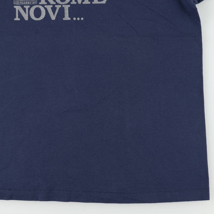 90'S SCREEN STARS Printed T-shirt Made in USA Men's XL Vintage cotton navy blue type Vintage Second Hand