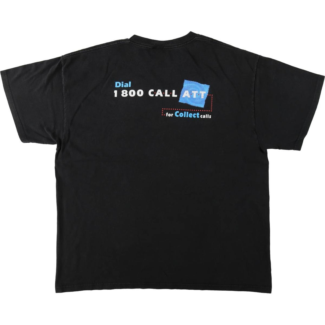 2000'S Delta 1-800-CALL-ATT Print T-Shirt, Men's Size XL (approx.) cotton black type Vintage Second Hand