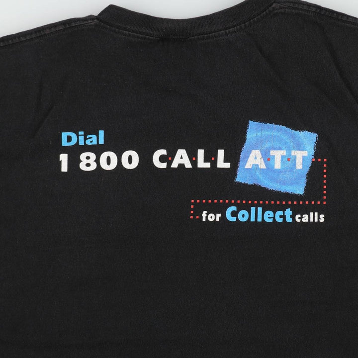 2000'S Delta 1-800-CALL-ATT Print T-Shirt, Men's Size XL (approx.) cotton black type Vintage Second Hand