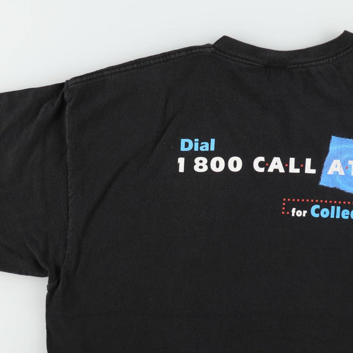 2000'S Delta 1-800-CALL-ATT Print T-Shirt, Men's Size XL (approx.) cotton black type Vintage Second Hand