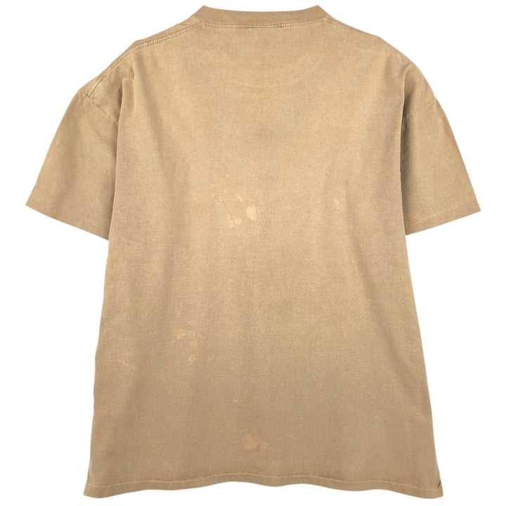 90'S ONEITA Printed T-Shirt, Made in USA, Men's XXL, Vintage cotton Beige type Vintage Second Hand