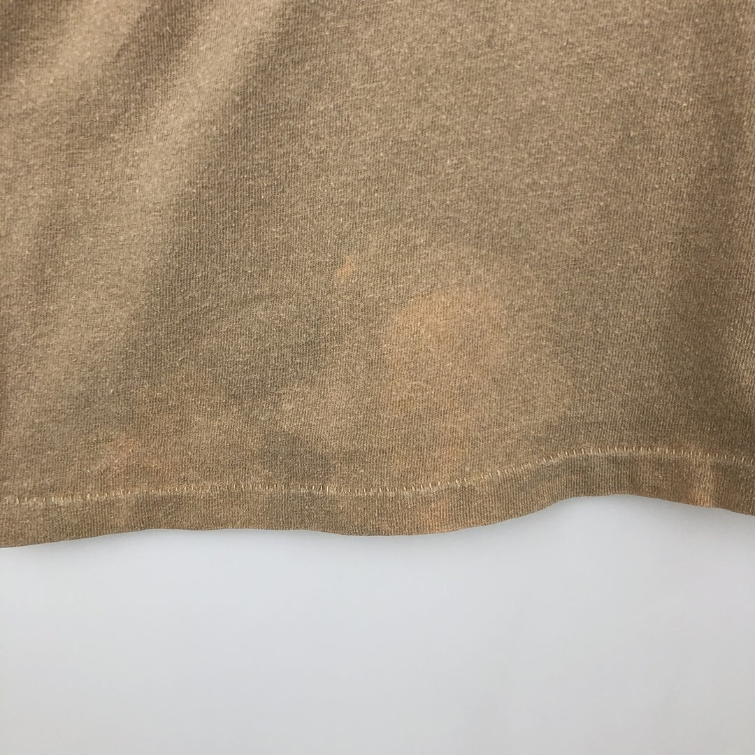 90'S ONEITA Printed T-Shirt, Made in USA, Men's XXL, Vintage cotton Beige type Vintage Second Hand