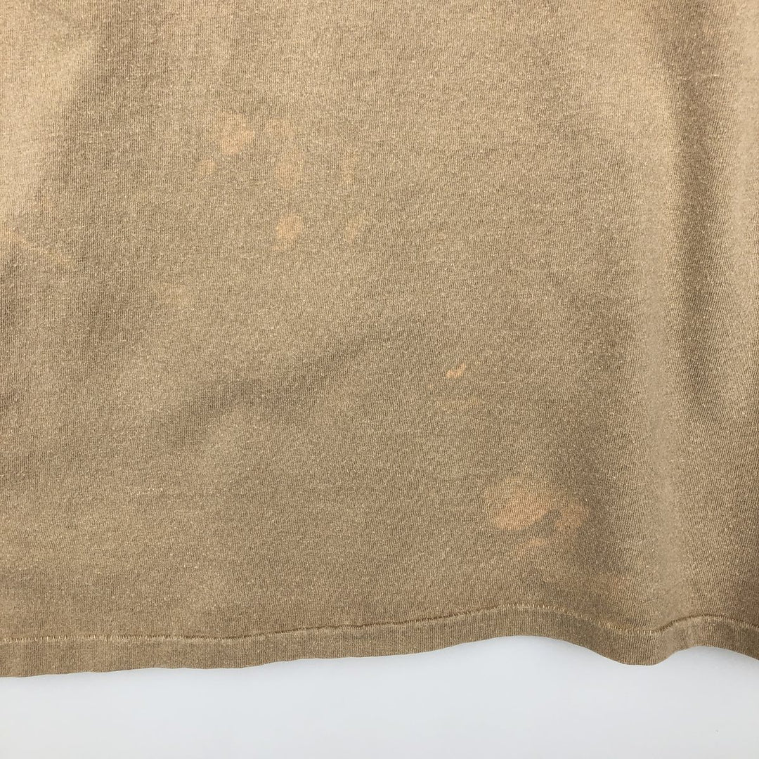 90'S ONEITA Printed T-Shirt, Made in USA, Men's XXL, Vintage cotton Beige type Vintage Second Hand
