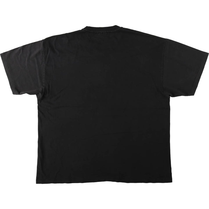90'S Hanes Heavyweight Print T-Shirt, Men's XXL equivalent, Vintage cotton black type Vintage Second Hand