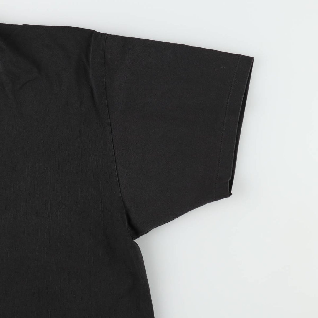 90'S Hanes Heavyweight Print T-Shirt, Men's XXL equivalent, Vintage cotton black type Vintage Second Hand