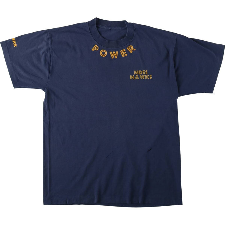 Printed T-shirt, Men's Size M (approx.), Vintage unclear navy blue type Vintage Second Hand