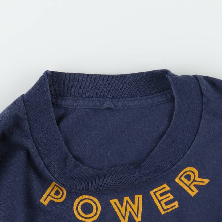 Printed T-shirt, Men's Size M (approx.), Vintage unclear navy blue type Vintage Second Hand