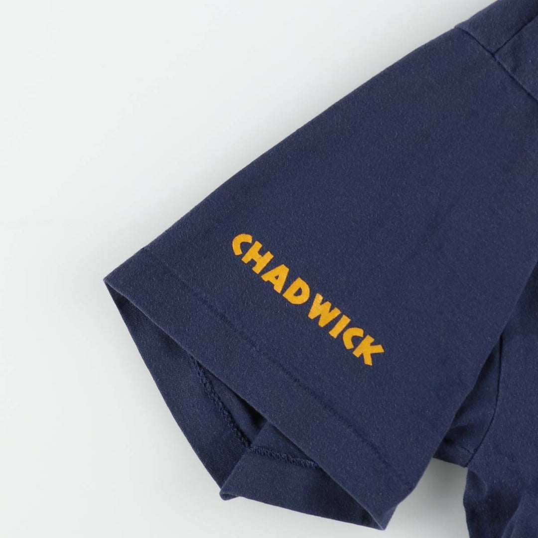 Printed T-shirt, Men's Size M (approx.), Vintage unclear navy blue type Vintage Second Hand