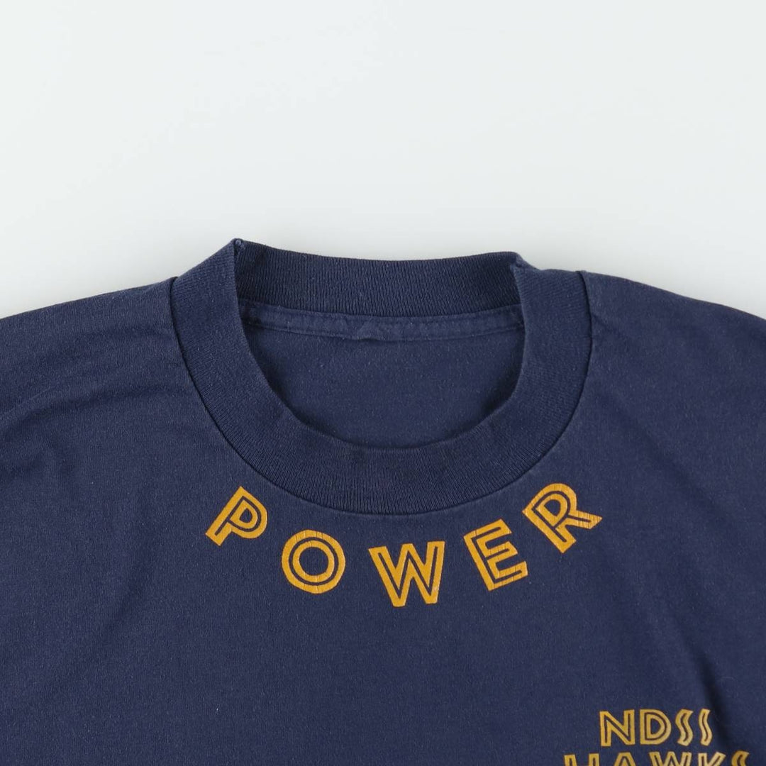 Printed T-shirt, Men's Size M (approx.), Vintage unclear navy blue type Vintage Second Hand