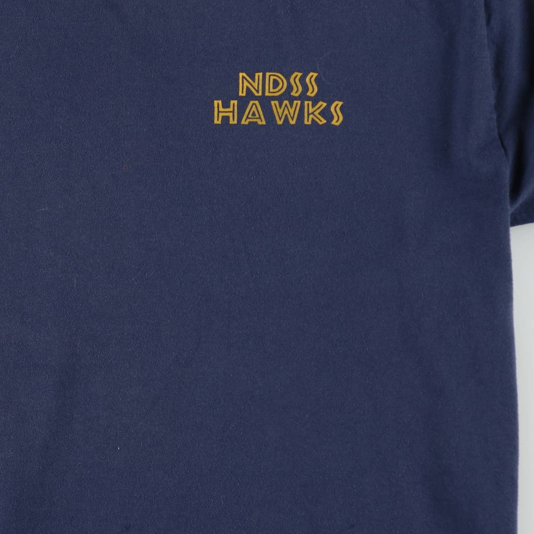 Printed T-shirt, Men's Size M (approx.), Vintage unclear navy blue type Vintage Second Hand