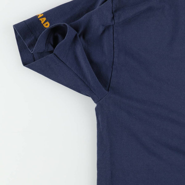 Printed T-shirt, Men's Size M (approx.), Vintage unclear navy blue type Vintage Second Hand