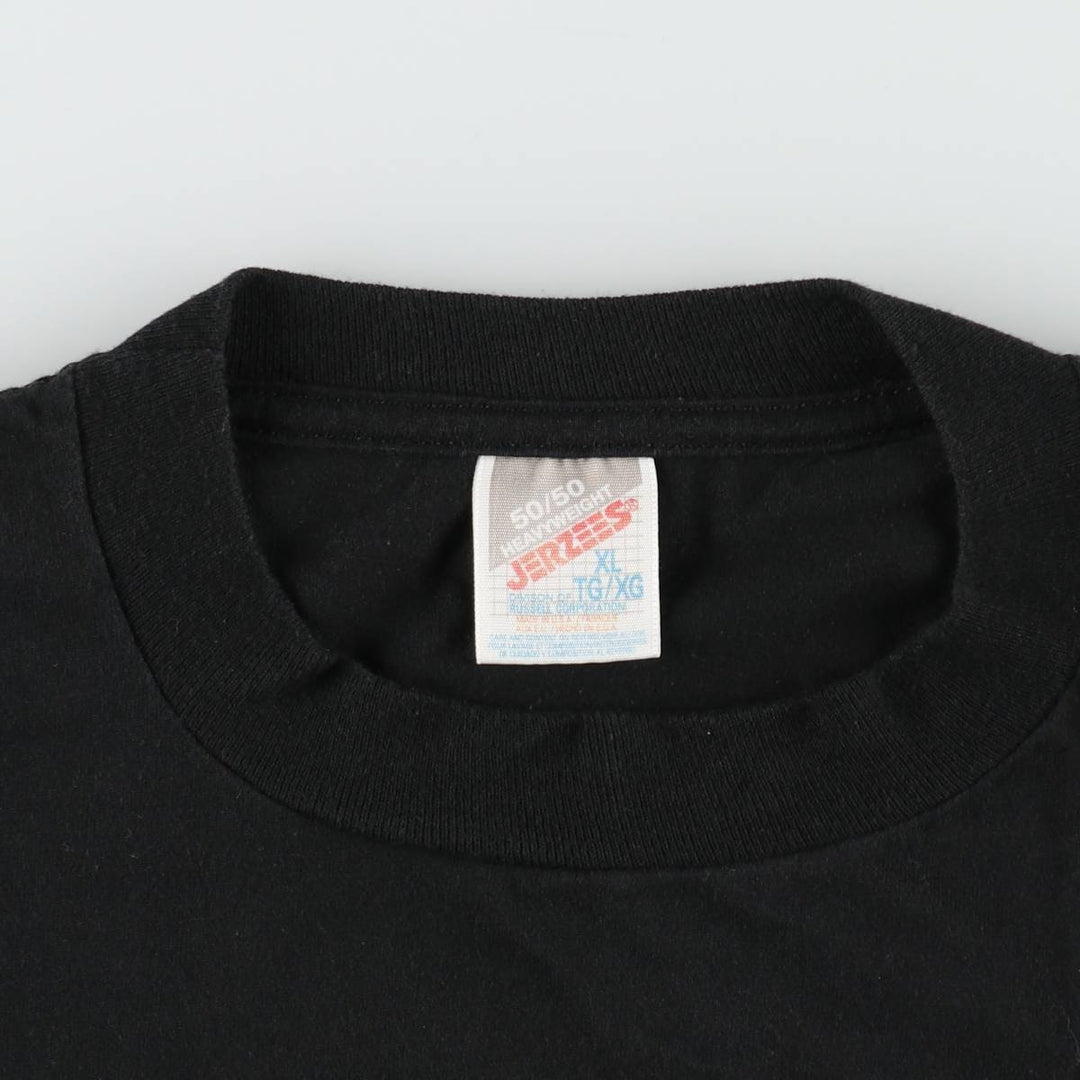 80s-90'S Jerzees Skull Pattern Print T-Shirt, Made in USA, Men's XL (approx.) Vintage cotton black type Vintage Second Hand