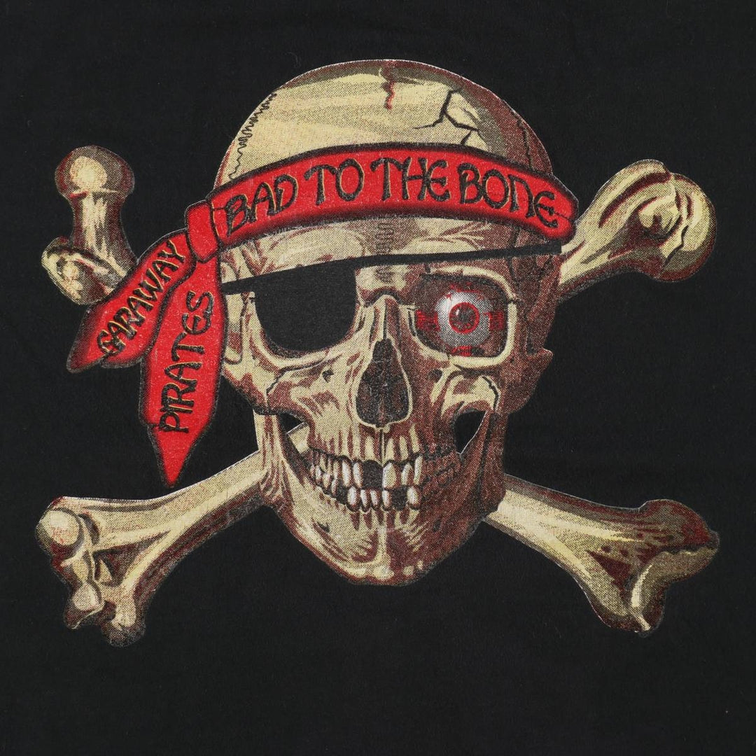 80s-90'S Jerzees Skull Pattern Print T-Shirt, Made in USA, Men's XL (approx.) Vintage cotton black type Vintage Second Hand