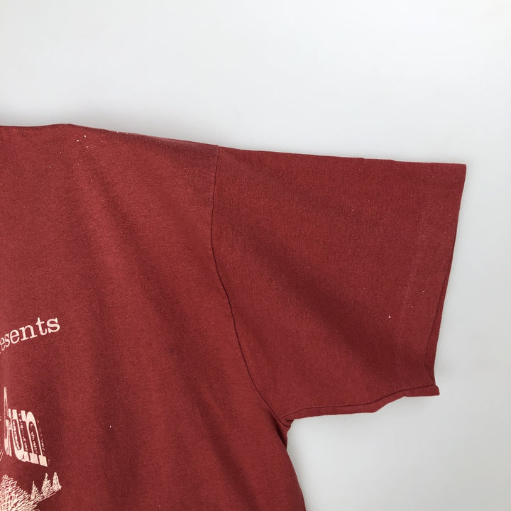 90'S Fruit of the Loom BEST Annie Get Your Gun Print T-Shirt, Made in USA, Men's Size L cotton coral Vintage Second Hand