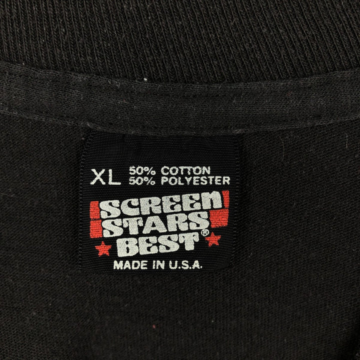 90'S Screen Stars Best Printed T-shirt Made in USA Men's XL Vintage cotton black type Vintage Second Hand