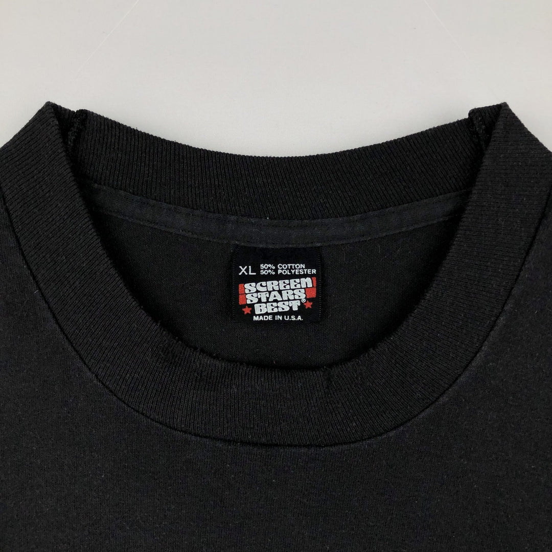 90'S Screen Stars Best Printed T-shirt Made in USA Men's XL Vintage cotton black type Vintage Second Hand