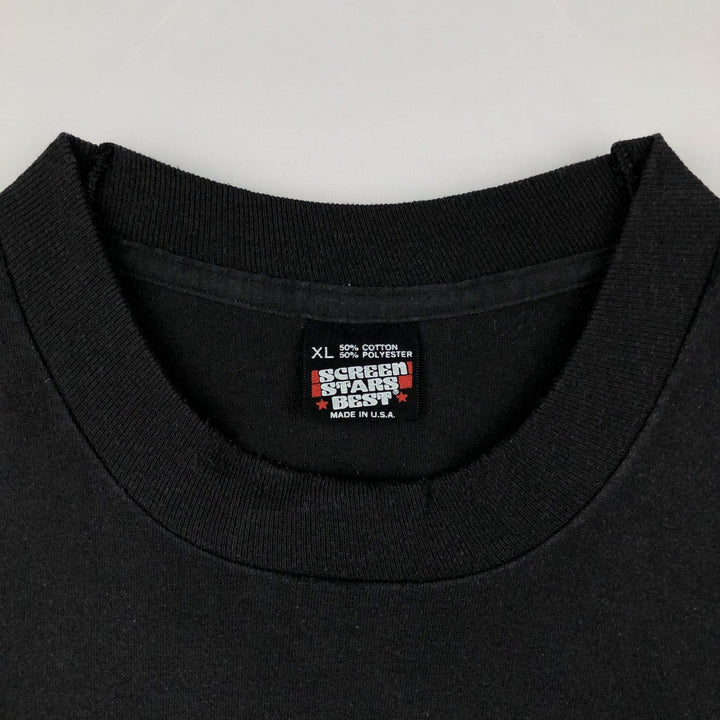 90'S Screen Stars Best Printed T-shirt Made in USA Men's XL Vintage cotton black type Vintage Second Hand