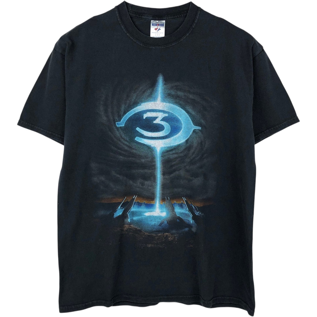 2000'S Jerzees Halo 3 Print T-Shirt, Men's Size L (approx.) cotton black type Vintage Second Hand