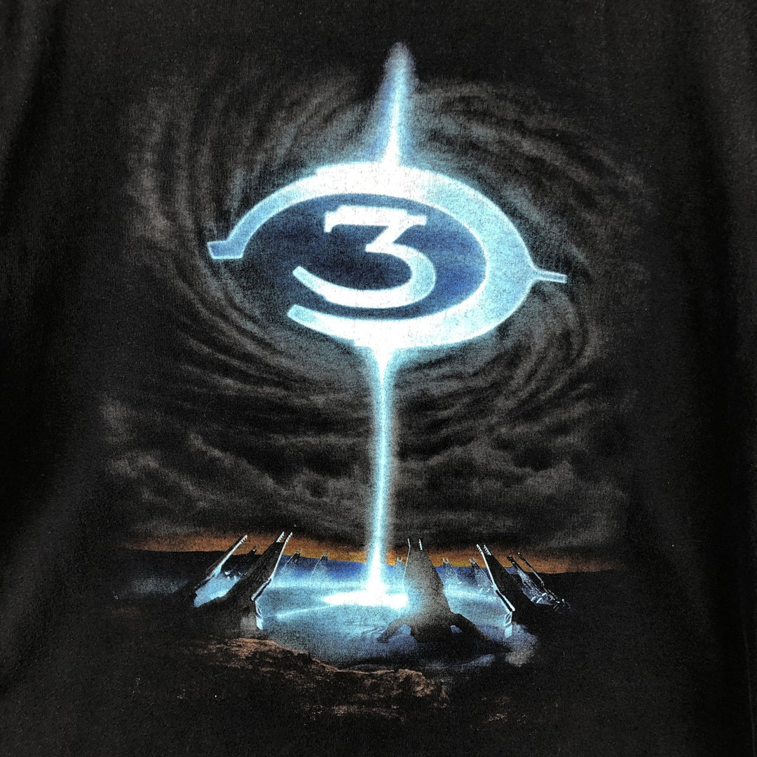 2000'S Jerzees Halo 3 Print T-Shirt, Men's Size L (approx.) cotton black type Vintage Second Hand
