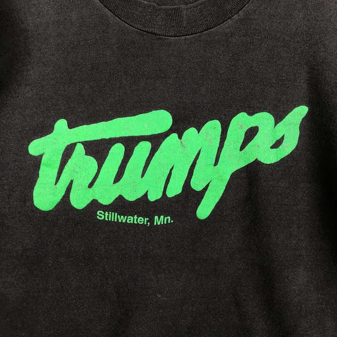 90'S Fruit of the Loom printed T-shirt, made in the USA, men's size L, vintage cotton black type Vintage Second Hand