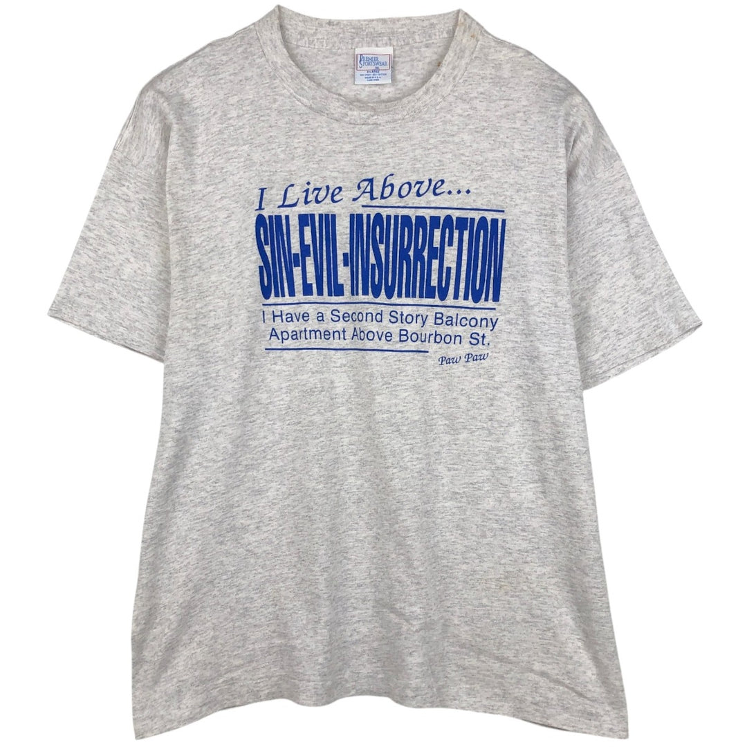 90'S PREMIER SPORTSWEAR Printed T-shirt Made in USA Men's XL Vintage cotton gray type Vintage Second Hand