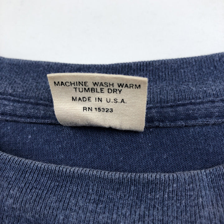 80'S BELTON Print T-Shirt, Made in USA, Men's Size M (Equivalent), Vintage cotton navy blue type Vintage Second Hand