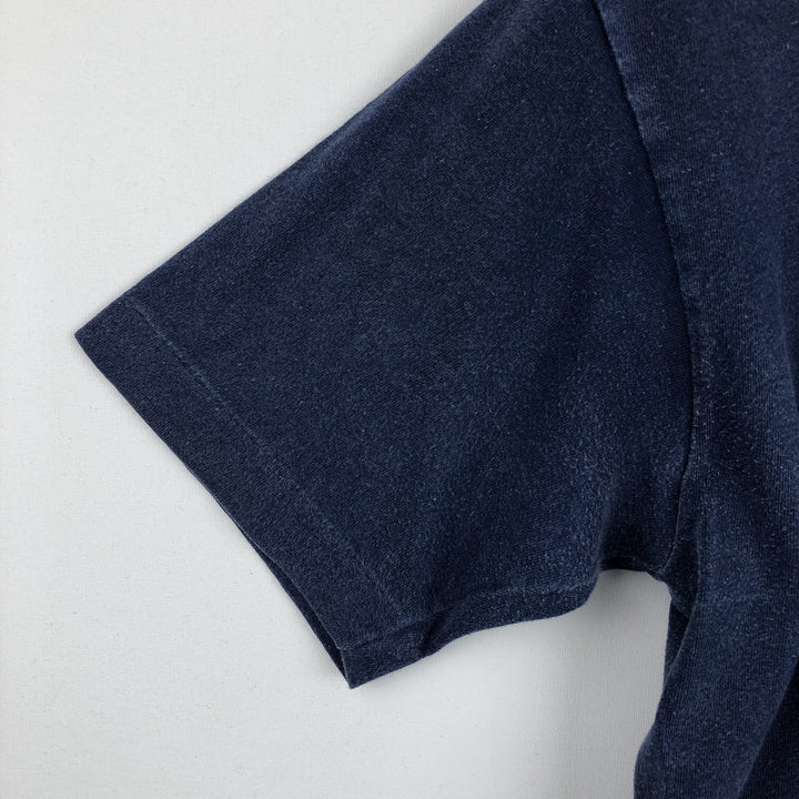 80'S BELTON Print T-Shirt, Made in USA, Men's Size M (Equivalent), Vintage cotton navy blue type Vintage Second Hand