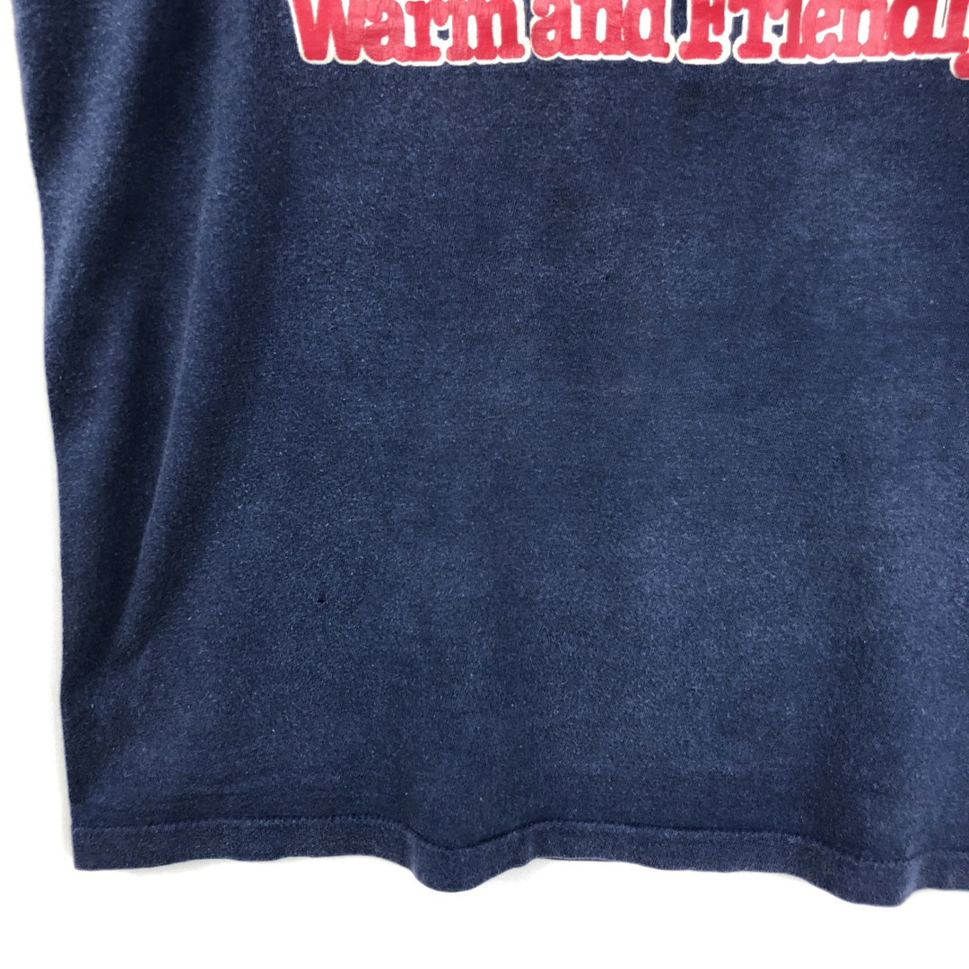 80'S BELTON Print T-Shirt, Made in USA, Men's Size M (Equivalent), Vintage cotton navy blue type Vintage Second Hand