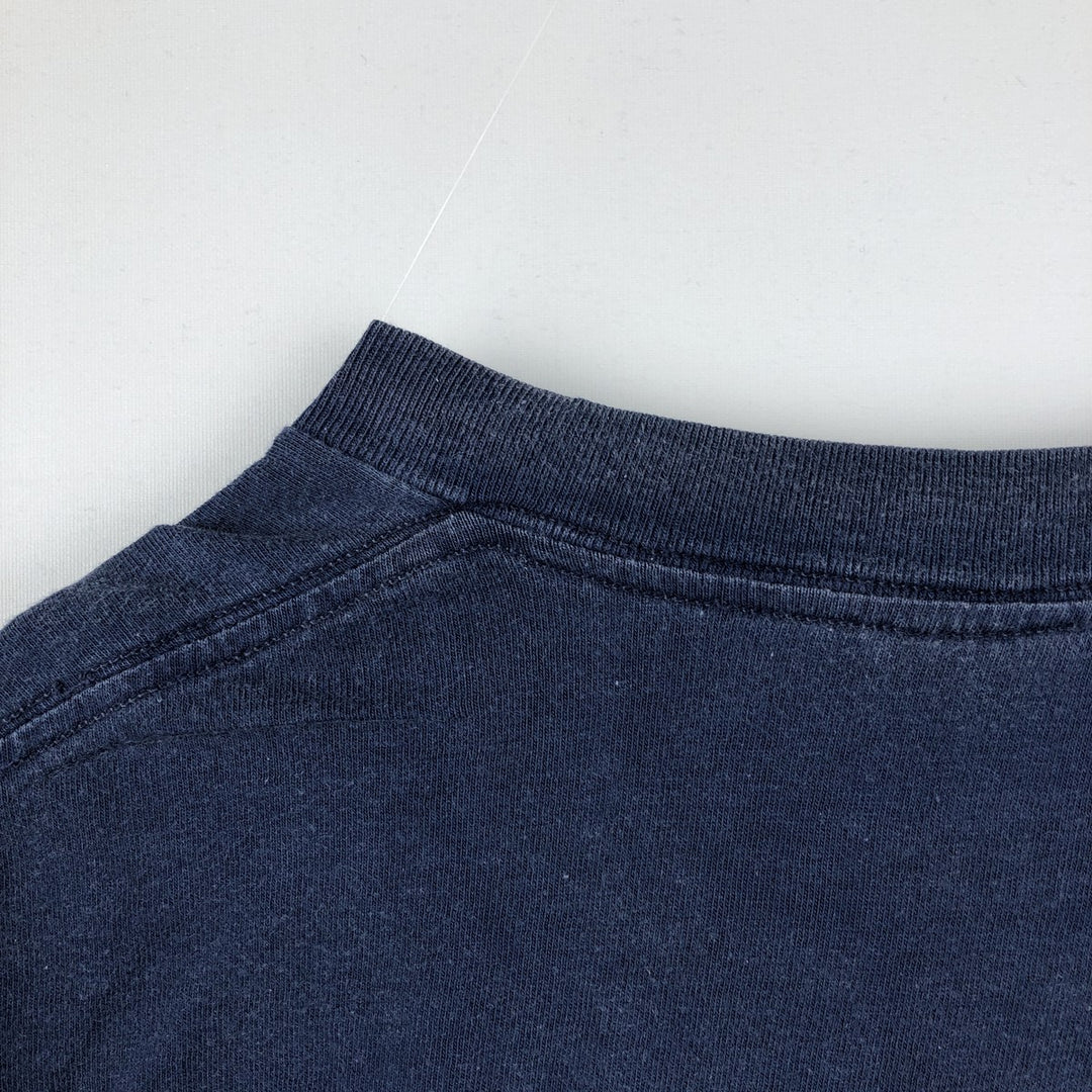 80'S BELTON Print T-Shirt, Made in USA, Men's Size M (Equivalent), Vintage cotton navy blue type Vintage Second Hand